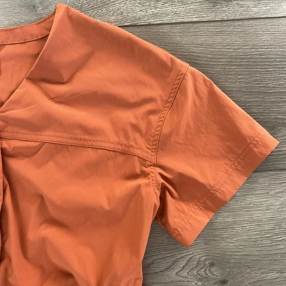 Women's REI Orange Short Sleeve Dress Size Medium - Picture 6 of 8